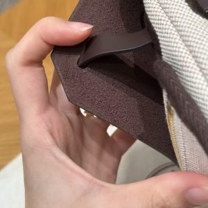Hermes Mini Herbag Zip 20 Bag Retourne Ecru Beige Ebene Handmade In Militaire Canvas and Hunter Cowhide Gold Hardware - Image 24