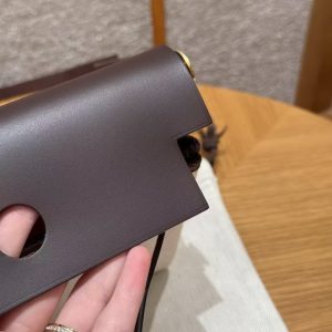 Hermes Mini Herbag Zip 20 Bag Retourne Ecru Beige Ebene Handmade In Militaire Canvas and Hunter Cowhide Gold Hardware - Image 12