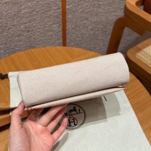 Hermes Mini Herbag Zip 20 Bag Retourne Ecru Beige Gold Handmade In Militaire Canvas and Hunter Cowhide Gold Hardware - Image 24