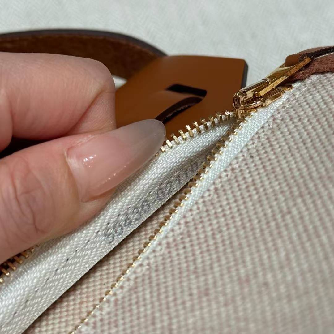 Hermes Mini Herbag Zip 20 Bag Retourne Ecru Beige Gold Handmade In Militaire Canvas and Hunter Cowhide Gold Hardware - Image 20