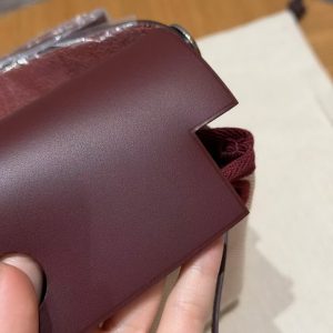 Hermes Mini Herbag Zip 20 Bag Retourne Écru Beige Rouge H Handmade In Militaire Canvas and Hunter Cowhide Silver Hardware - Image 13
