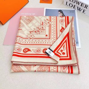 Hermes Mors a Jouets Bandana Shawl 140 70% Cashmere 30% Silk H244354S 03 - Image 10