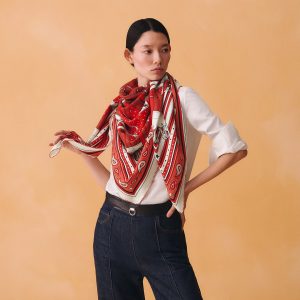 Hermes Mors a Jouets Bandana Shawl 140 70% Cashmere 30% Silk H244354S 03 - Image 3