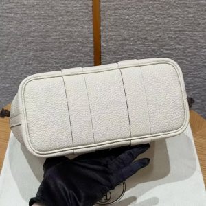 Hermes Neo Garden Party 23 Bag Handmade In Negonda Calfskin Leather Silver Hardware 10 Craie - Image 18