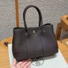 Hermes Neo Garden Party 23 Bag Handmade In Negonda Calfskin Leather Silver Hardware 46 Ebene