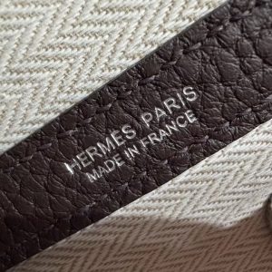 Hermes Neo Garden Party 23 Bag Handmade In Negonda Calfskin Leather Silver Hardware 46 Ebene - Image 18