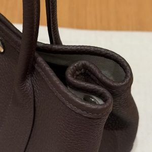 Hermes Neo Garden Party 23 Bag Handmade In Negonda Calfskin Leather Silver Hardware 46 Ebene - Image 7