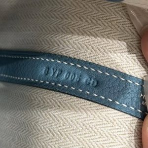 Hermes Neo Garden Party 23 Bag Handmade In Negonda Calfskin Leather Silver Hardware 75 Blue Jean - Image 4