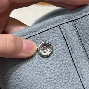 Hermes Neo Garden Party 23 Bag Handmade In Negonda Calfskin Leather Silver Hardware P0 Girs Pantin - Image 13