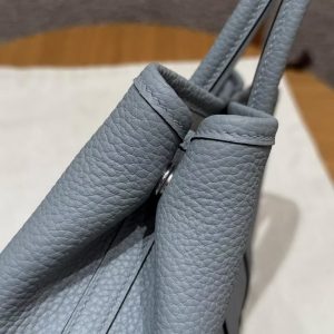 Hermes Neo Garden Party 23 Bag Handmade In Negonda Calfskin Leather Silver Hardware P0 Girs Pantin - Image 8
