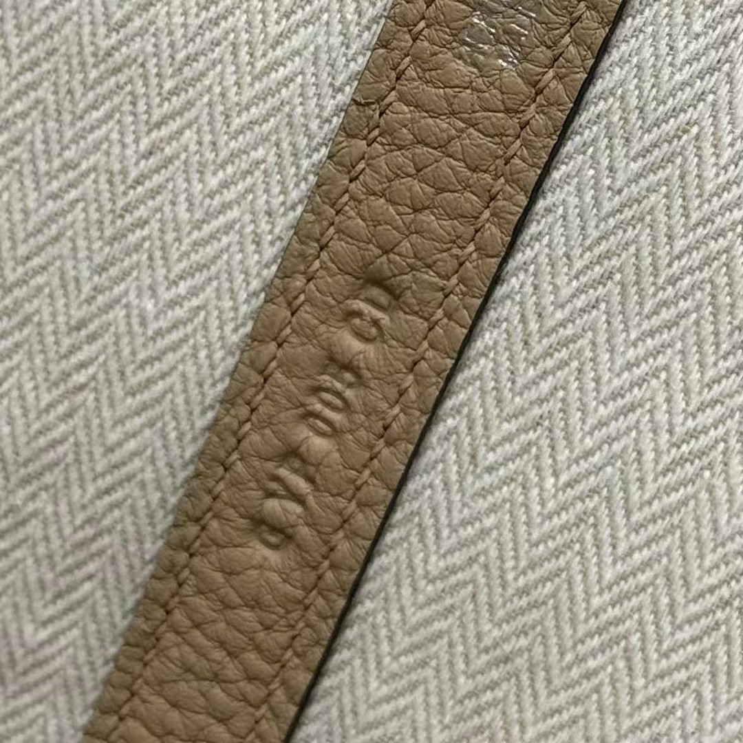 Hermes Neo Garden Party 23 Bag Handmade In Negonda Calfskin Leather Silver Hardware S2 Trench - Image 11