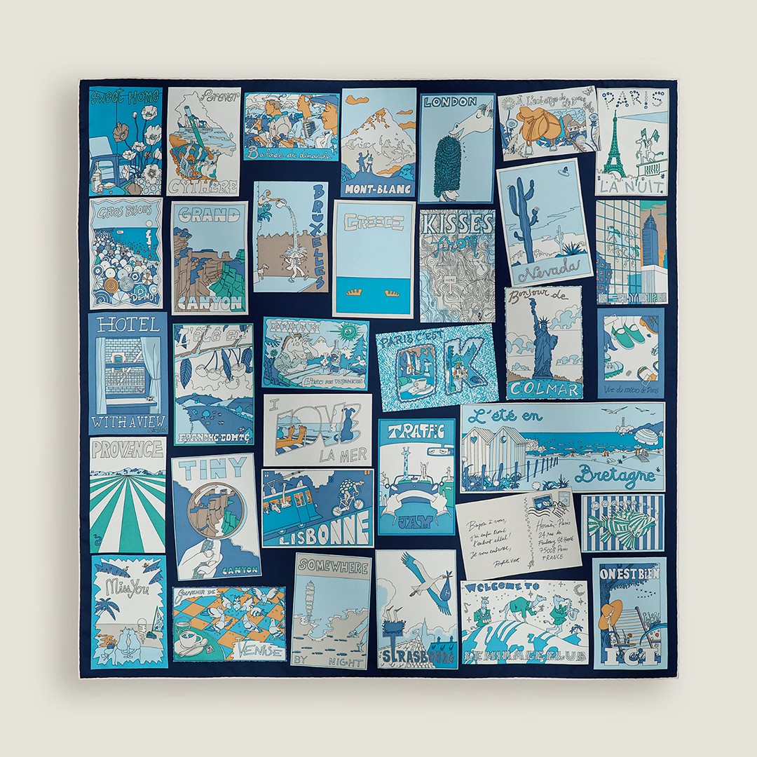 Hermes On Est Bien Ici ! Scarf 90 100% H004298S 06