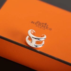 Hermes Osmose Ring Sterling Silver H102536B 00049 - Image 7