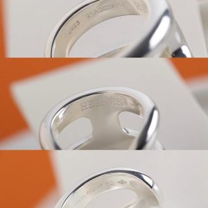 Hermes Osmose Ring Sterling Silver H102536B 00049 - Image 4