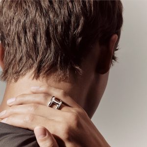 Hermes Osmose Ring Sterling Silver H102536B 00049 - Image 9