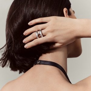 Hermes Osmose Ring Sterling Silver H102536B 00049 - Image 8