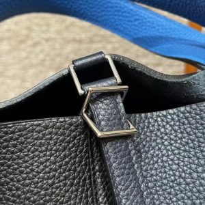 Hermes Picotin Lock 22 CM Bag Handmade In Taurillon Clemence Leather Gold Hardware 89 Noir 2Z Blue Niut T7 Blue Hydra - Image 6