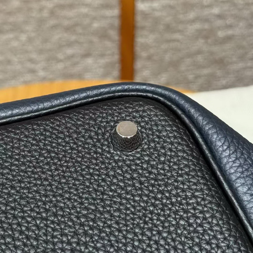 Hermes Picotin Lock 22 CM Bag Handmade In Taurillon Clemence Leather Gold Hardware 89 Noir 2Z Blue Niut T7 Blue Hydra - Image 5