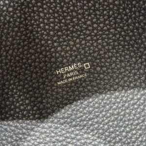 Hermes Picotin Lock 18 CM Bag Handmade In Taurillon Clemence Leather Matte Alligator Silver Hardware 2Z Blue Niut - Image 11