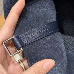 Hermes Picotin Lock 18 CM Bag Handmade In Taurillon Clemence Leather Silver Hardware 73 Blue Saphir L3 Rose Purple - Image 4