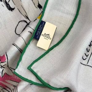 Hermes Paddock Shawl 140 70% Cashmere 30% Silk H241228S 08 - Image 10