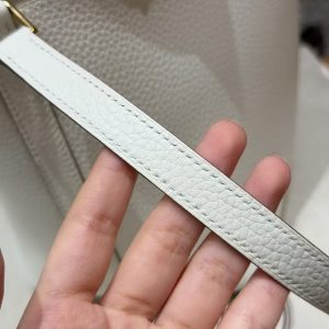 Hermes Picotin Lock 18 CM Bag Handmade In Taurillon Clemence Leather Gold Hardware 0T Mushroom - Image 8