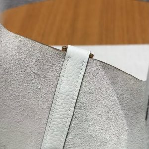 Hermes Picotin Lock 18 CM Bag Handmade In Taurillon Clemence Leather Gold Hardware 0T Mushroom - Image 6
