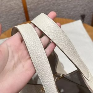 Hermes Picotin Lock 18 CM Bag Handmade In Taurillon Clemence Leather Gold Hardware 10 Craie - Image 5