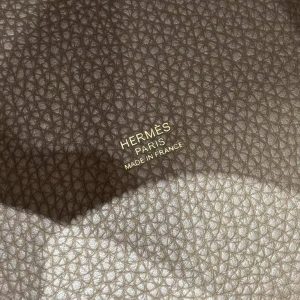 Hermes Picotin Lock 18 CM Bag Handmade In Taurillon Clemence Leather Gold Hardware 18 Etoupe - Image 14