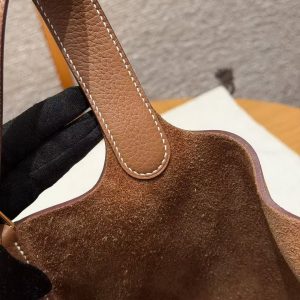 Hermes Picotin Lock 18 CM Bag Handmade In Taurillon Clemence Leather Gold Hardware 37 Gold - Image 3