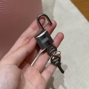 Hermes Picotin Lock 18 CM Bag Handmade In Taurillon Clemence Leather Silver Hardware 3Q Rose Sakura - Image 3