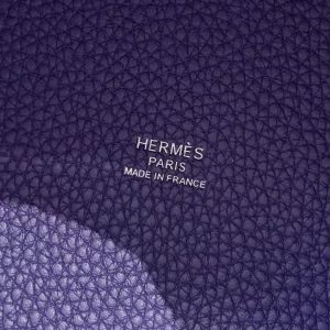 Hermes Picotin Lock 18 CM Bag Handmade In Taurillon Clemence Leather Silver Hardware 3W Prunoir - Image 16