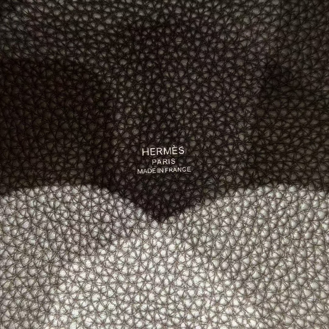 Hermes Picotin Lock 18 CM Bag Handmade In Taurillon Clemence Leather Silver Hardware 46 Ebene - Image 14