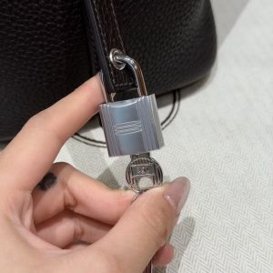 Hermes Picotin Lock 18 CM Bag Handmade In Taurillon Clemence Leather Silver Hardware 46 Ebene - Image 7