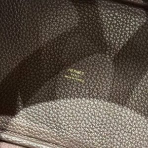 Hermes Picotin Lock 18 CM Bag Handmade In Taurillon Clemence Leather Gold Hardware 47 Chocolate - Image 12