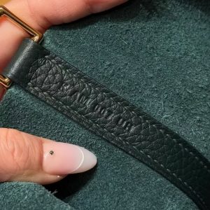 Hermes Picotin Lock 18 CM Bag Handmade In Taurillon Clemence Leather Gold Hardware 67 Vert Fonce - Image 13