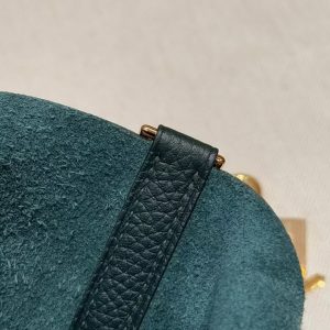 Hermes Picotin Lock 18 CM Bag Handmade In Taurillon Clemence Leather Gold Hardware 67 Vert Fonce - Image 12