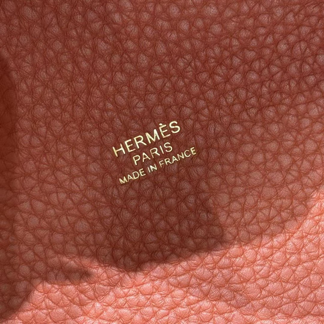 Hermes Picotin Lock 18 CM Bag Handmade In Taurillon Clemence Leather Gold Hardware 6C Cuivre - Image 12
