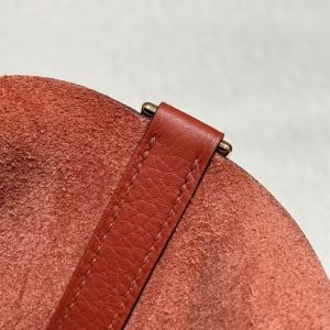 Hermes Picotin Lock 18 CM Bag Handmade In Taurillon Clemence Leather Gold Hardware 6C Cuivre - Image 10