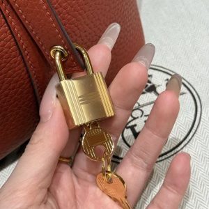 Hermes Picotin Lock 18 CM Bag Handmade In Taurillon Clemence Leather Gold Hardware 6C Cuivre - Image 5