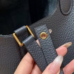 Hermes Picotin Lock 18 CM Bag 85 Ardoise Handmade In Taurillon Clemence Leather Gold Hardware - Image 17