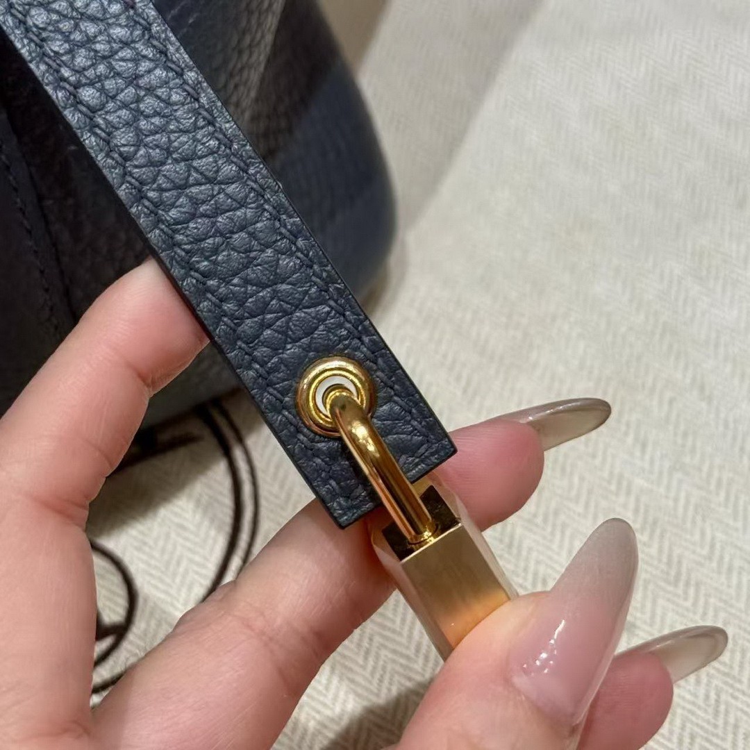 Hermes Picotin Lock 18 CM Bag 85 Ardoise Handmade In Taurillon Clemence Leather Gold Hardware - Image 13