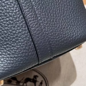 Hermes Picotin Lock 18 CM Bag 85 Ardoise Handmade In Taurillon Clemence Leather Gold Hardware - Image 6