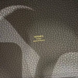 Hermes Picotin Lock 18 CM Bag Handmade In Taurillon Clemence Leather Gold Hardware 88 Graphite - Image 13
