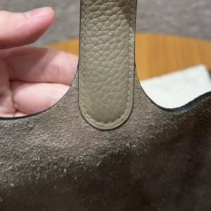 Hermes Picotin Lock 18 CM Bag Handmade In Taurillon Clemence Leather Silver Hardware 8Q Beige Marfa - Image 11