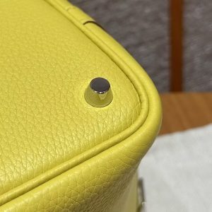 Hermes Picotin Lock 18 CM Bag Handmade In Taurillon Clemence Leather Silver Hardware 9R Lime - Image 7