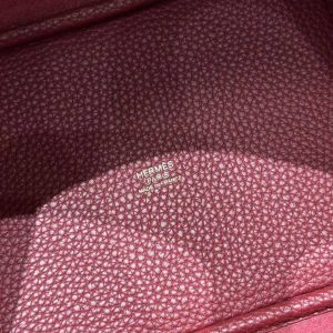 Hermes Picotin Lock 18 CM Bag Handmade In Taurillon Clemence Leather Gold Hardware K1 Rouge Grenat - Image 12