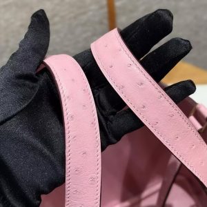 Hermes Picotin Lock 18 CM Bag Handmade In KK Ostrich Leather from South Africa Gold Hardware L4 Bubble Gum - Image 4