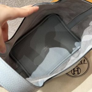 Hermes Picotin Lock 18 CM Bag Handmade In Taurillon Clemence Leather Silver Hardware P0 Girs Pantin - Image 11