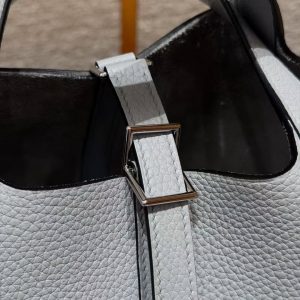 Hermes Picotin Lock 18 CM Bag Handmade In Taurillon Clemence Leather Silver Hardware P0 Girs Pantin - Image 8